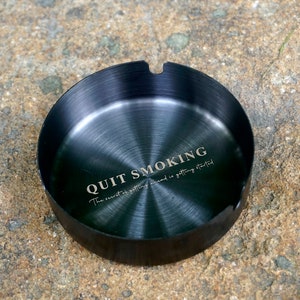 Personalized metal ashtray with engraved, gift for father mother him her