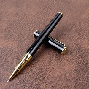 Personalized Black Executive Ballpoint Pen set with engraved -5