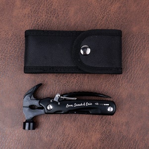 Personalized Engraved Hammer Multi Tool, Gifts for Him Boyfriend husband Fathers, DIY Handyman, Essential Camping Equipment Survival Tool-6