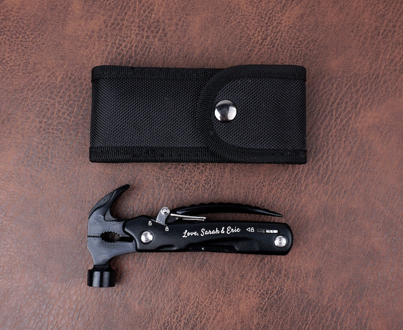 Personalized Engraved Hammer Multi Tool, Gifts for Him Boyfriend husband Fathers, DIY Handyman, Essential Camping Equipment Survival Tool-6