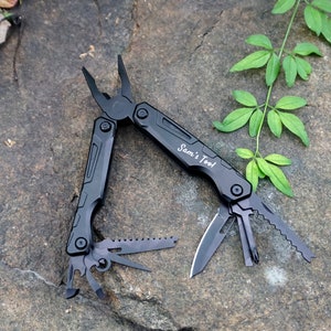 Personalized Folding Pocket Multitool Pliers with Engraved, Gifts for Him husband Father, DIY Handyman,