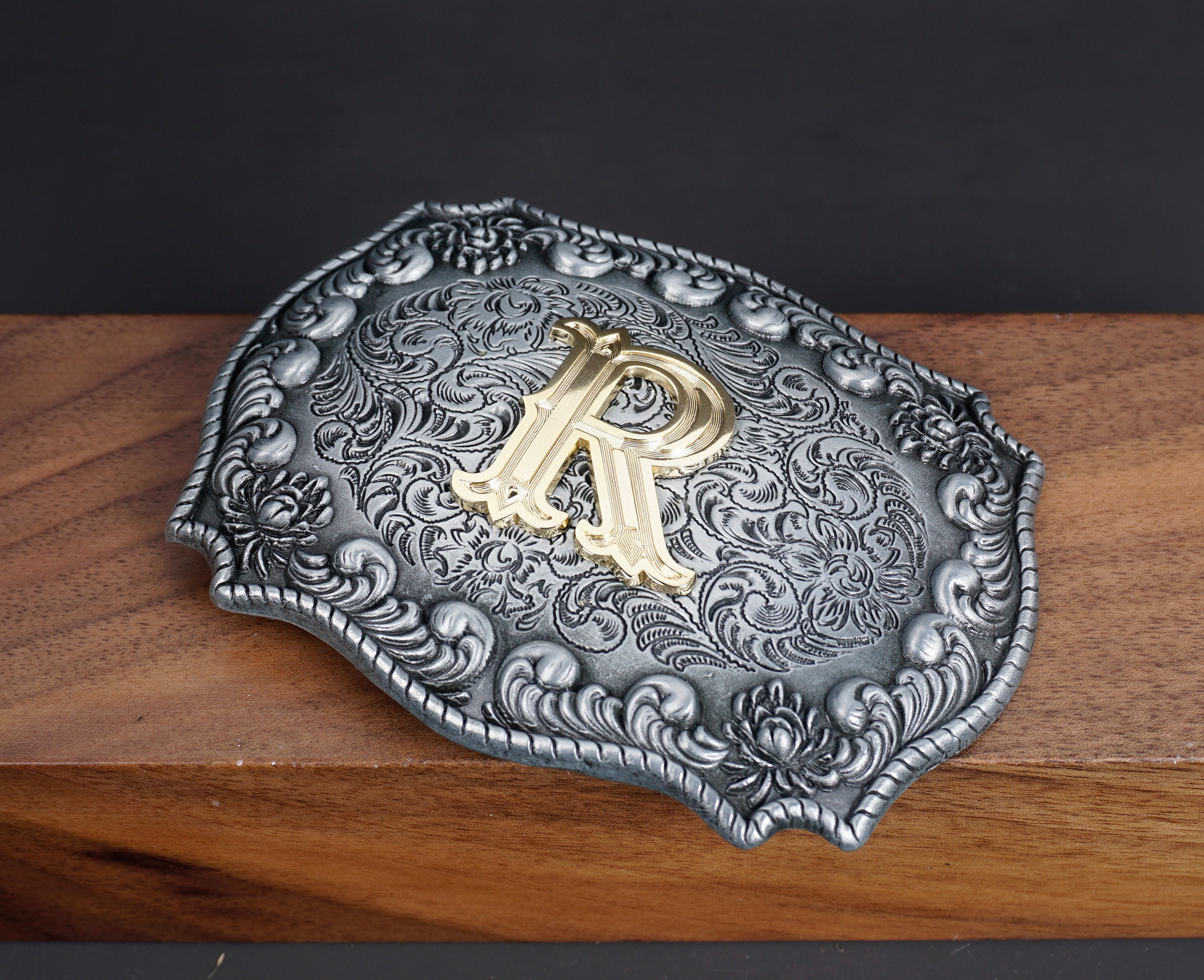 Women\'s Silver O Cowgirl Initial Large Letter Zinc Alloy Imported Belt Buckles Amazon.com: JEAN main image 2