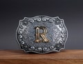 monogram letter BELT BUCKLE for man woman, Custom monogram Belt Buckle for him/her, Groomsman, Cowboy