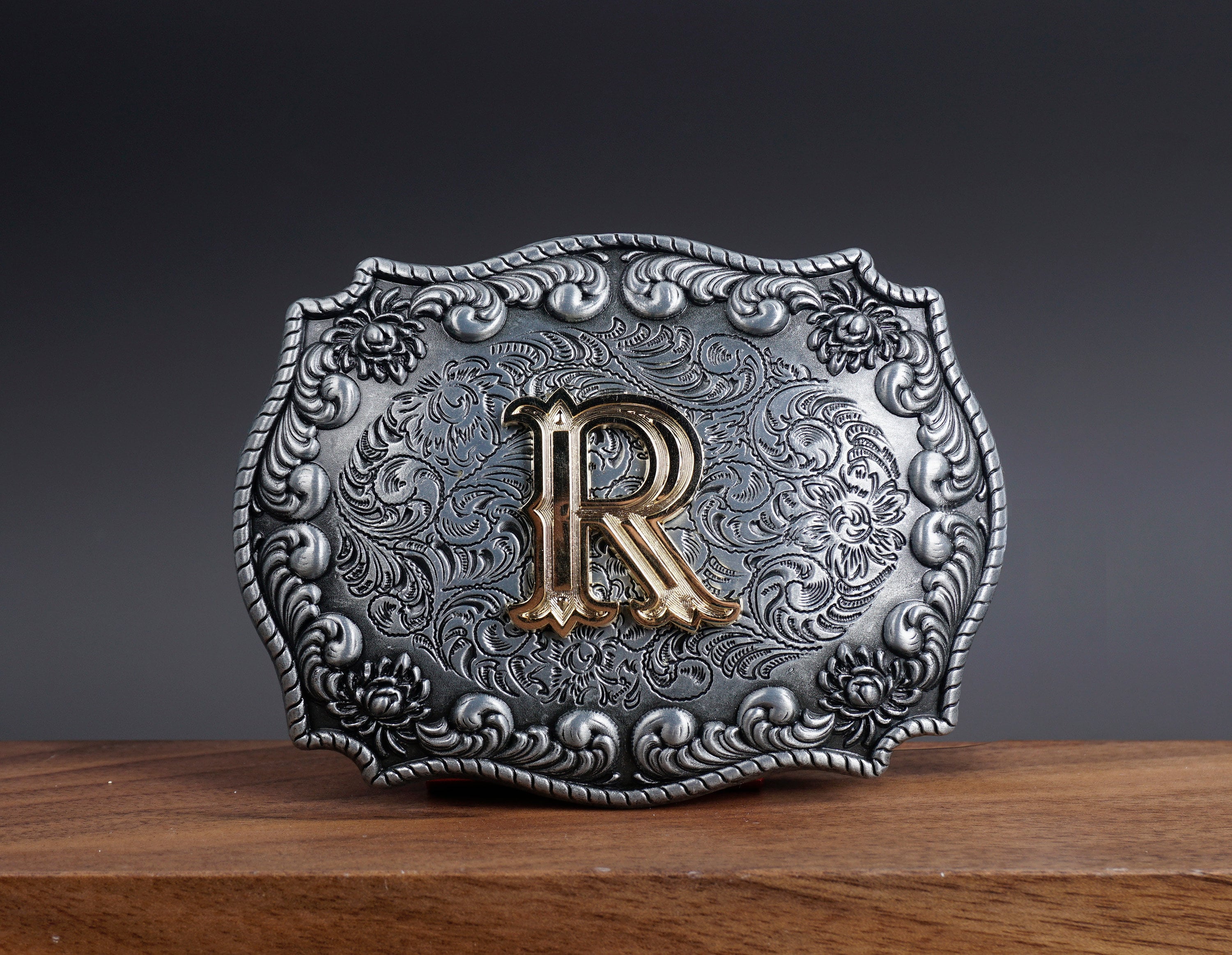 Sold at Auction: SET OF 3 VINTAGE BELT BUCKLES MONOGRAM LETTERS