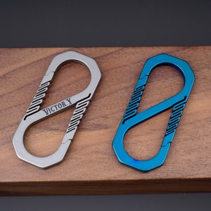 Titanium Keyring Edc Personalized Titanium Carabiner Keychain, Titanium Keyring, EDC Gear ...