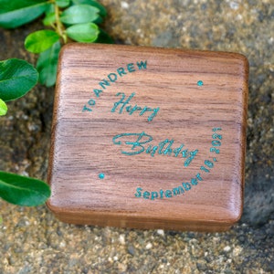 Personalized wood music box with engraving,photo and inlay for birthday gift, best friend gift, wedding engagement valentines gift music box