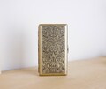 Personalized Brass Cigarette Case – Engraved Metal Holder for 20 Slim or 12 King Size 100mm Cigarettes – Custom Gift for Men