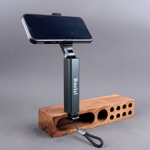 Soporte para teléfono portátil personalizado y grabado para viajes