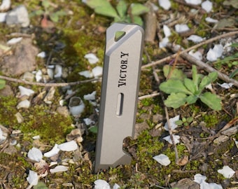 Personalized Titanium Pry bar EDC Multi-Tool with engraving