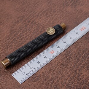 Personalized Mini Travel Brass Vintage Fountain Pen with Engraving - Custom Writing Instrument-5