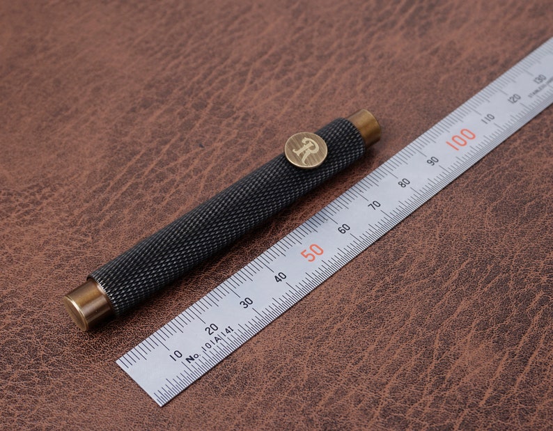 Personalized Mini Travel Brass Vintage Fountain Pen with Engraving - Custom Writing Instrument-5