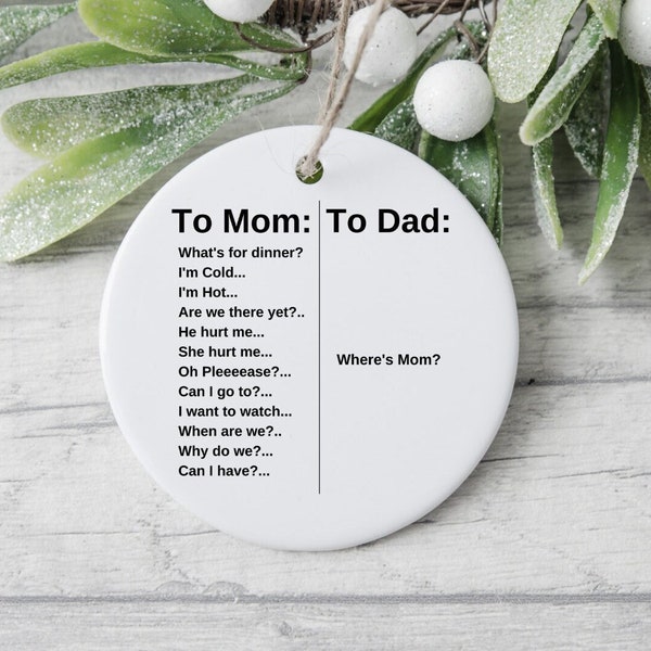 Parenting Ornament, Parenting Gift For Mom Gift, Funny Parenting Keepsake, Gift For Friend, Wife Parenting, Parenting Life, Tired Mom