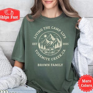 Personalized Family Camping Shirt, Custom Mountain Vacation Shirt, Family Vacation Shirts, Matching Camp Trip Shirts, Family Holiday Shirts
