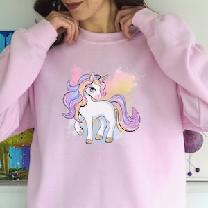 Unicorn Sweatshirt, Magical Unicorn Gift For Women Girls, Unicorn Birthday, Mythical Unicorn Glitter Sweatshirt, Unicorn Shirt