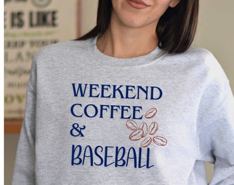 Game Day Sweatshirt, Baseball Mom Sweatshirt, Mother's Day Gift From Kids, Baseball Lover, For Baseball Player, Weekend Coffee And Baseball