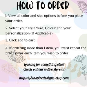 a poster with a description of how to order