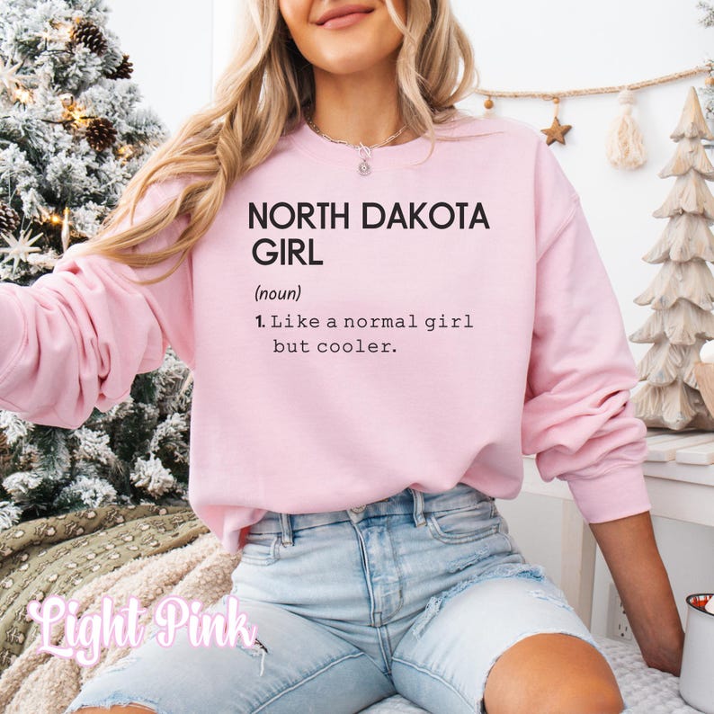 North Dakota Girl Definition Sweatshirt, State of North Dakota