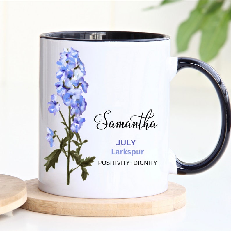 Birth Flower Ornament, Birth Flower Gift, July Flower Definition, Birth Month Meaning Gift For Her, Mother's Day Flower Lover image 6