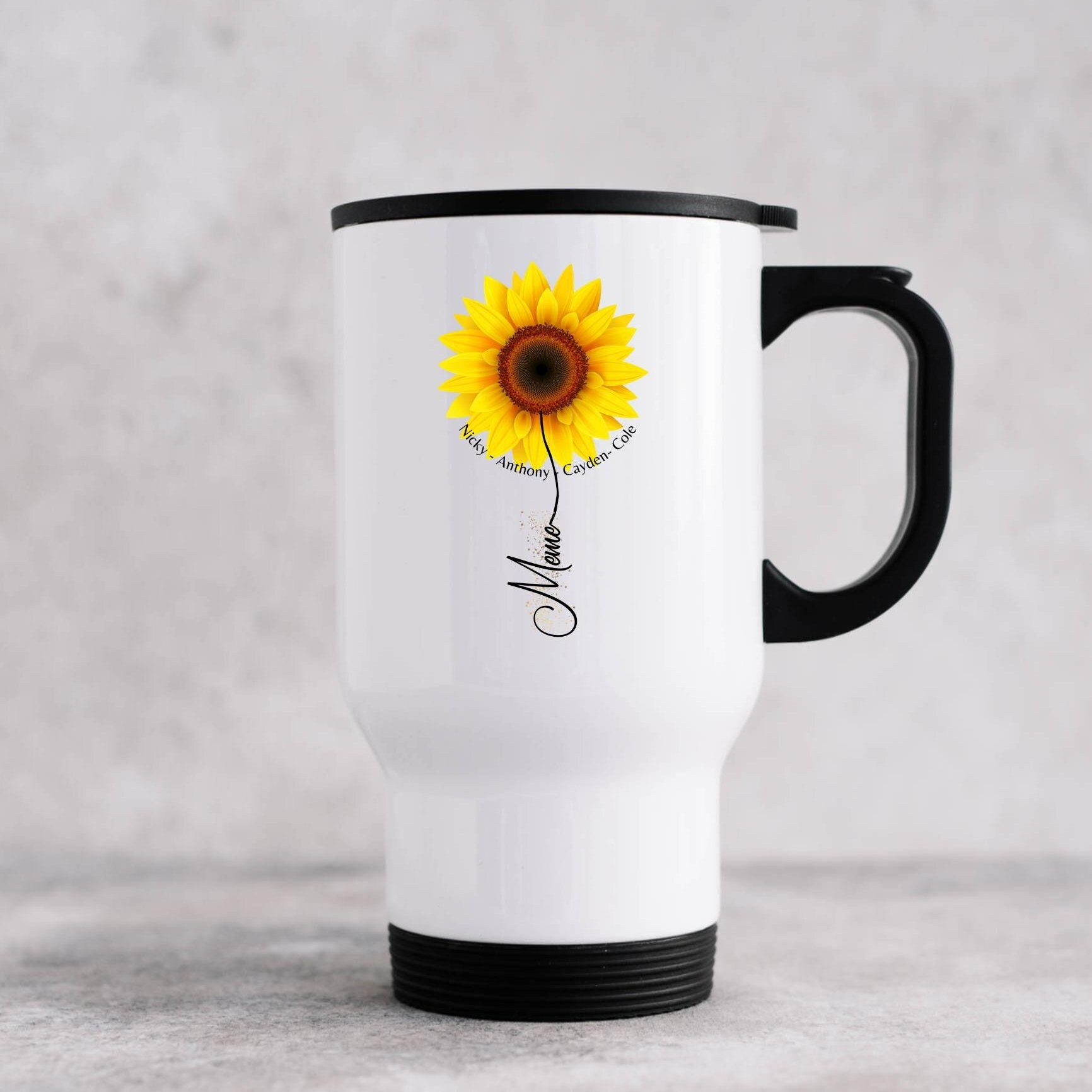 Sunflower Names Paper Cup, 8oz Paper Cup