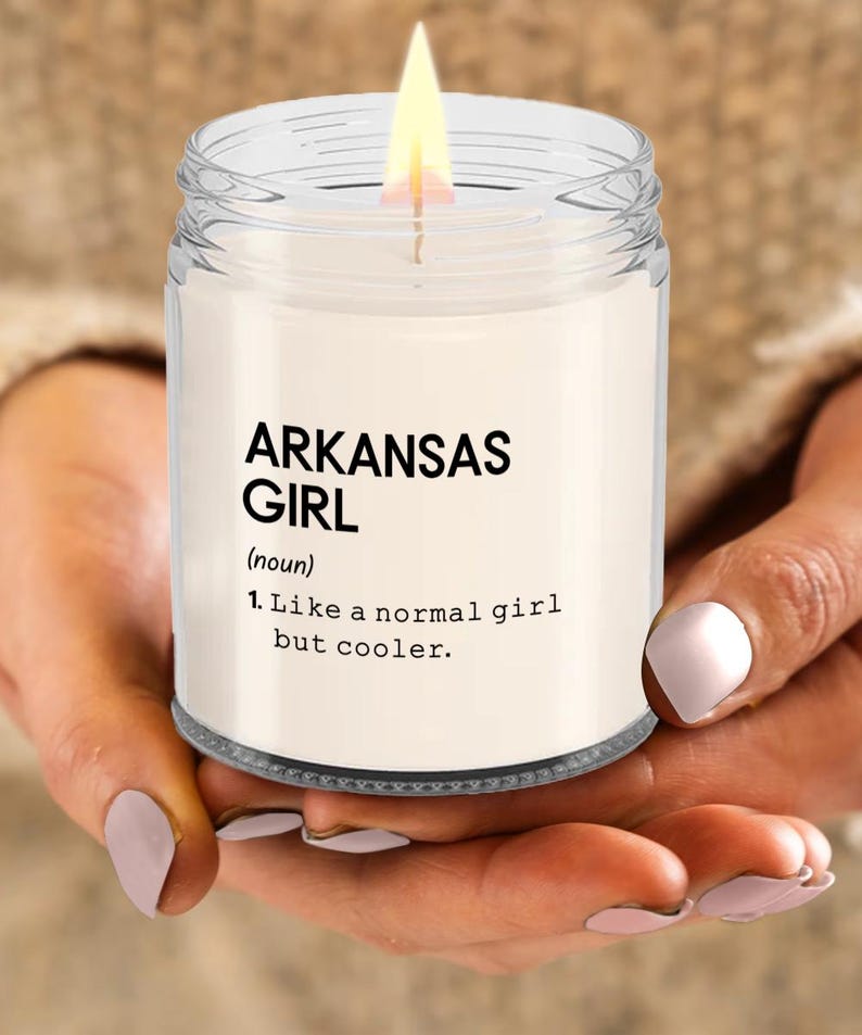 Arkansas Girl Definition Candle, State of Arkansas Candle, Arkansas