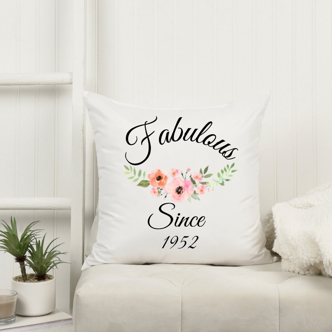70th Birthday Throw Pillow Personalized Birthday T For 70 Etsy