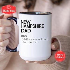 New Hampshire Dad Definition Tasse, Bundesstaat New Hampshire Tasse, New Hampshire Dad Kaffeetasse, Fernfreundschaftsgeschenk, Einweihungsgeschenk