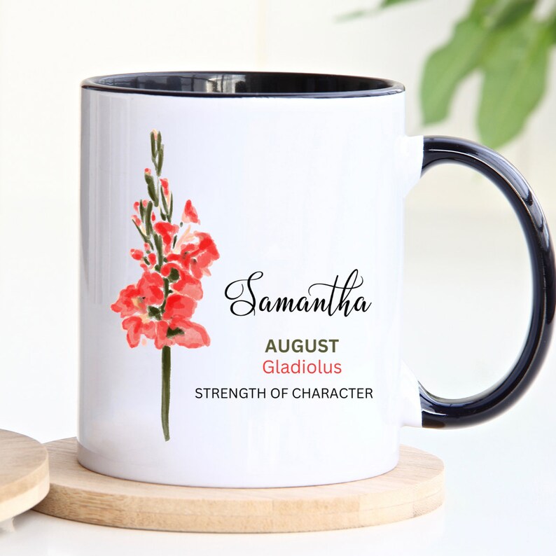 Birth Month Flower Ornament Birth Flower Gift August Flower Etsy
