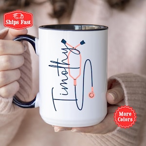 Nurse Appreciation Mug, Personalized Nurse Student Cofee Cup With Name, Nurse Graduation Gift, Nurse Mug, Nurse Life, Nursing Student Mug