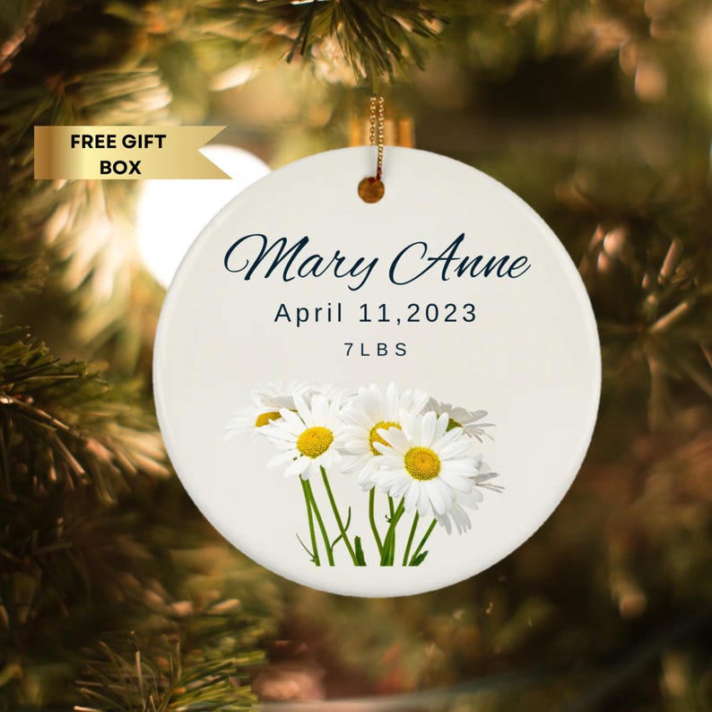 New Baby Announcement Ornament, Grandma & Grandpa Pregnancy Reveal Gift