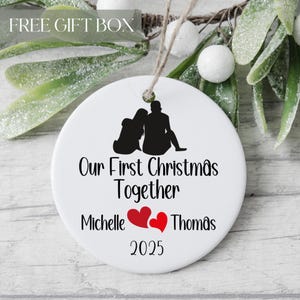 First Christmas Couples Ornament, Newlywed Keepsake, Personalized Our First Christmas Together Ornament, Couples Decoration, First Christmas
