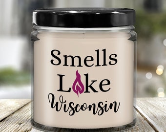 Smells Like Candle, State Of Wisconsin Candle, Long Distance Friendship Gift, Moving To Wisconsin, Housewarming Gift, Moving Away Candle