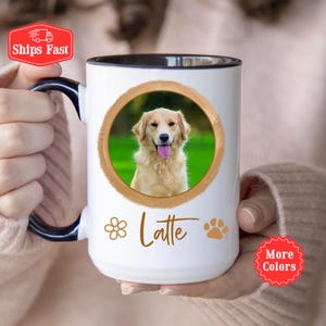 Personalisierte Hunde Fototasse, Hunde Portrait Tasse mit Namen, Personalisierte Haustier Tasse, Hunde Tasse, Haustier Fototasse, Geschenk für Hundemutter