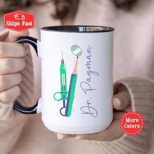 Dentist Gift, Personalized Dentist Coffee Mug With Name, Dental Assistant Gift, Custom Dentist Mug, Dental Hygienist Gift, Dental Grad Gift