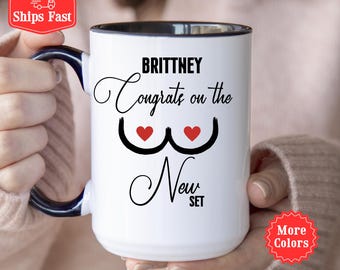 New Boobie Mug, Boobie Gift For Her, Breast Implant, Breast Reduction Gift, Mastectomy Recovery, Post Surgery Gift For Women, Breast Surgery