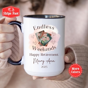 Personalized Retirement Mug, Custom Coworker Gift, Happy Retirement Mug, Retirement Gifts For Women, Officially Retired Cup With Name
