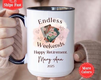 Personalized Retiring 2025 Coffee Mug - Custom Retirement Gift For Coworkers & Family