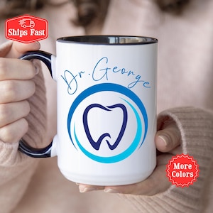 Dental Assistant Mug, Personalized Dental Mug With Name, Custom Tooth Mug, Dental Hygiene Student Mug,  Dentist Gift For Men, Dentist Day