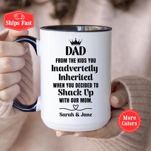 Dad Coffee Mug From Kids, Funny Fathers Day Mug For Dad, Personalized Dad Mug with Names, Sarcastic Dad Cup, Dad Birthday Gift, Gift For Dad