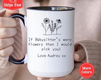 Babysitter Mug, Personalized Babysitter Gift From Kids, Gift For Babysitter, Caregiver Gift, Au Pair, Thank you Gift From Children, Au Pair
