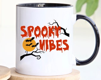 Spooky Season Gift For Halloween Party, Spooky Halloween Coffee Mug, Spooky Mug, Autumn Cup,  Spooky Vibes Gift For Friend, Spooky Gift