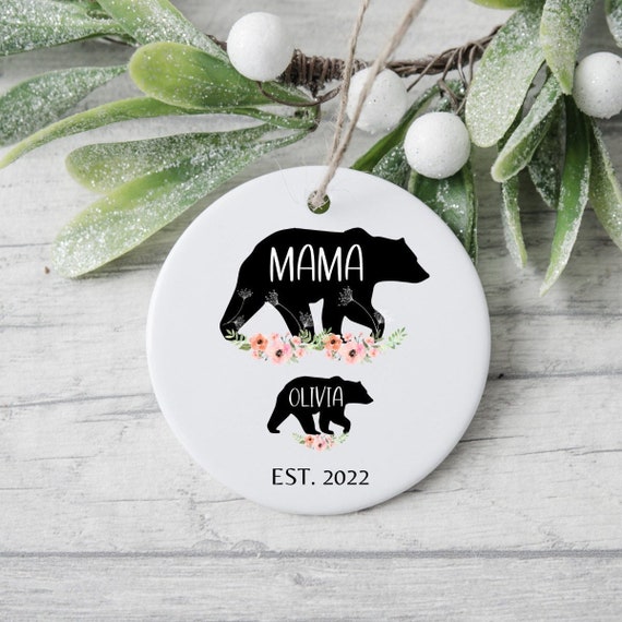 Mama Bear and Cub Ornament, Mama Bear and Child Christmas