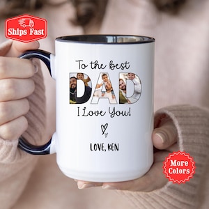 Caneca com foto para pai, presente personalizado, presente para pai de crianças, caneca com foto para pai, caneca personalizada para pai de crianças, presente para o dia dos pais, melhor pai de todos os tempos