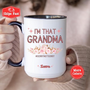 Aangepaste oma citaat mok, grappige gepersonaliseerde oma mok met naam oma koffiekopje kerst moederdag cadeau voor oma van kleinkind