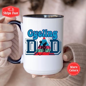 Cycling Dad Mug, Cycling Coffee Cup, Father&#39;s Day Gifts For Dad, Bicycle Lover, Dad Birthday Gift From Kids, Cyclist Cup, Biking Mug