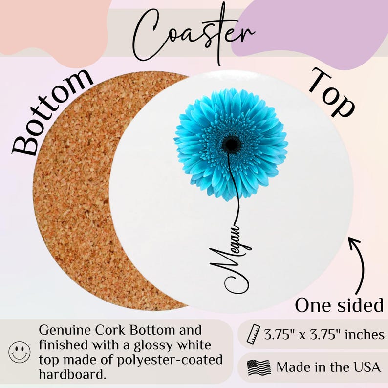 Gerbera-Geschenk, personalisierte Gerbera-Tasse, Gerbera-Geschenke für Sie, Blumenliebhaberin, Gedenkblumengeschenk für Sie, personalisierte Gerbera-Rosa Bild 11