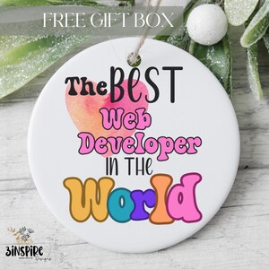 Ornament webontwikkelaar, de beste webontwikkelaar ter wereld Ornament, cadeau webontwikkelaar voor beste vriend, webdesigner, computerprogrammeur