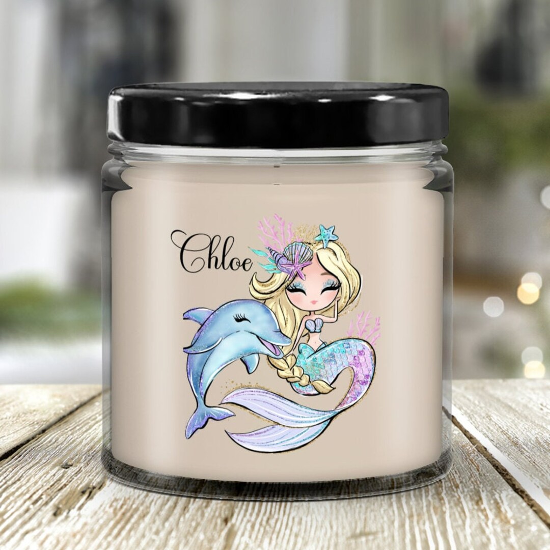 Mermaid Candle Personalized Mermaid Candle Mermaid Gifts for Etsy
