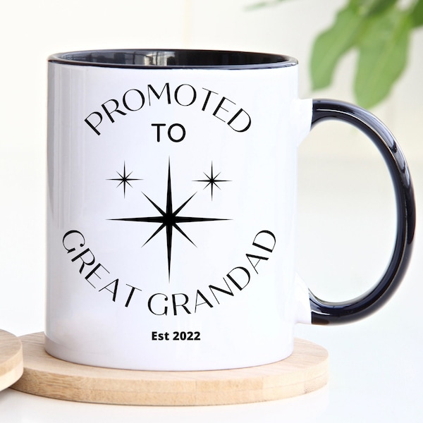 Great Grandad Gifts, Great Grandad Mug Personalized, Pregnancy Announcement To Grandpa, Promoted To Great Grandad, New Baby Grandparent Gift
