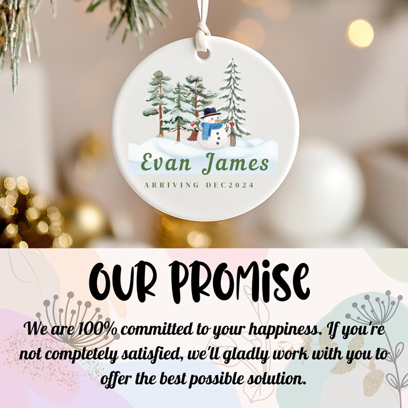 Baby Announcement Ornament, Personalized Gift for Grandparents to Be