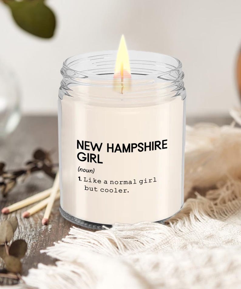 New Hampshire Girl Definition Candle, State of New Hampshire Candle